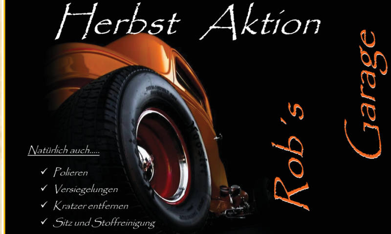 Robs Garage – Herbstaktionen